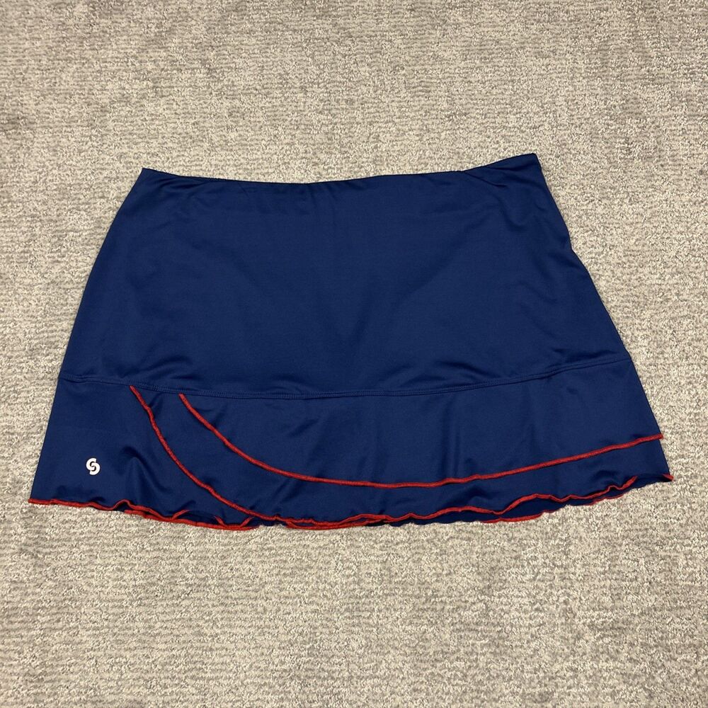 Cross Court Tennis Skort Womens XL Navy Skirt Shorts Stretch Pickleball Golf